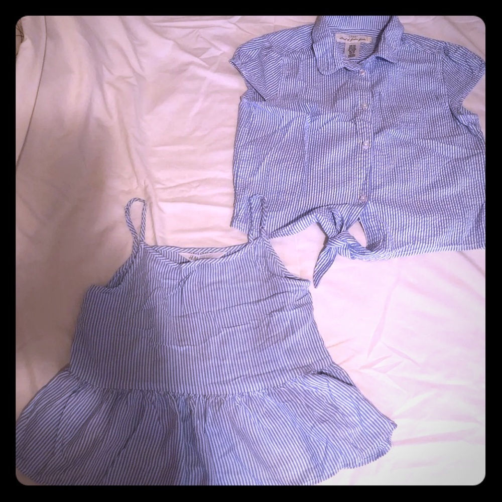 Lot of 2 little girl’s H&M blouses 8/10 YRS